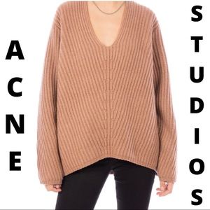 Acne Studios Deborah Wool Knit Oversized Sweater